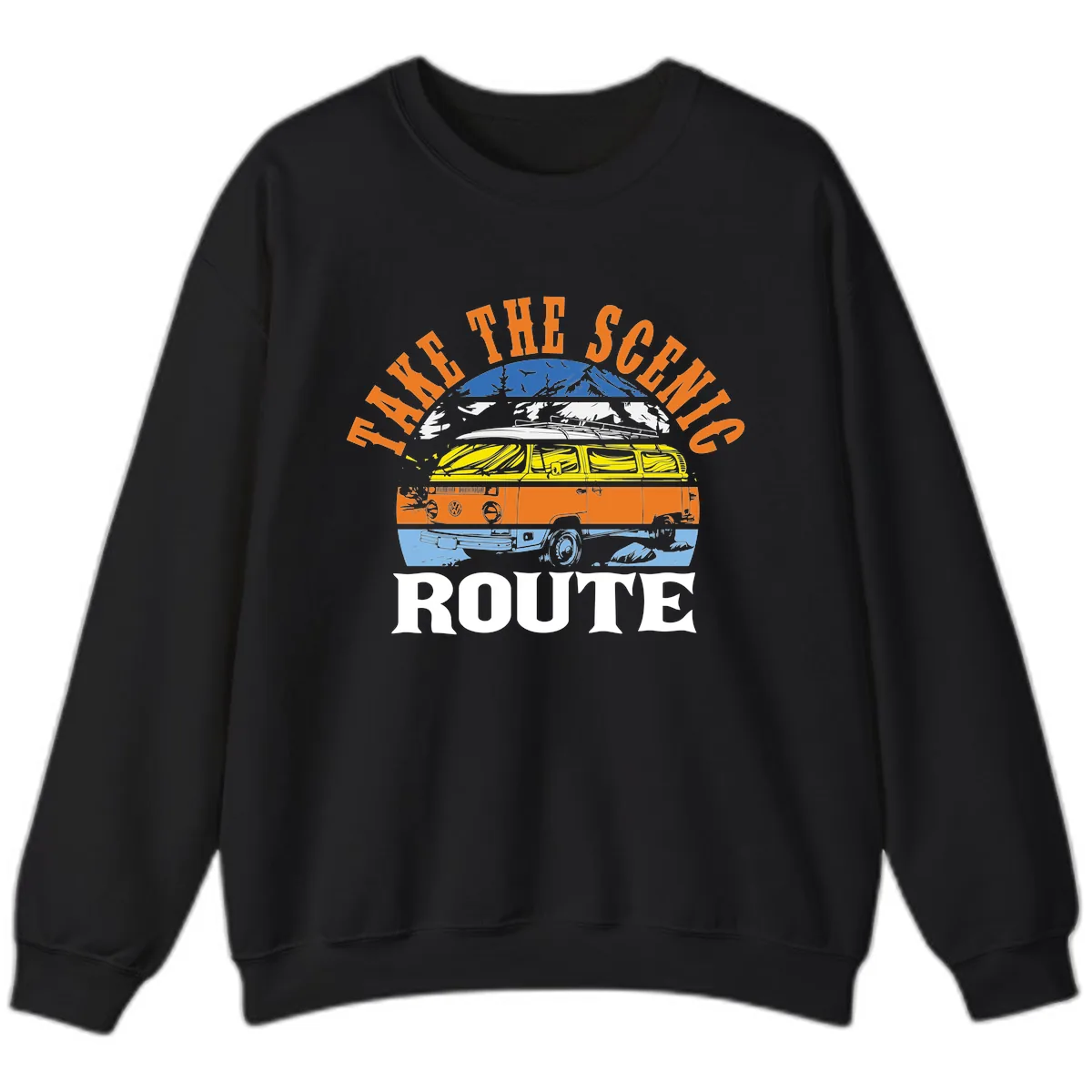 Hike The Seven Route Sweatshirt in Black