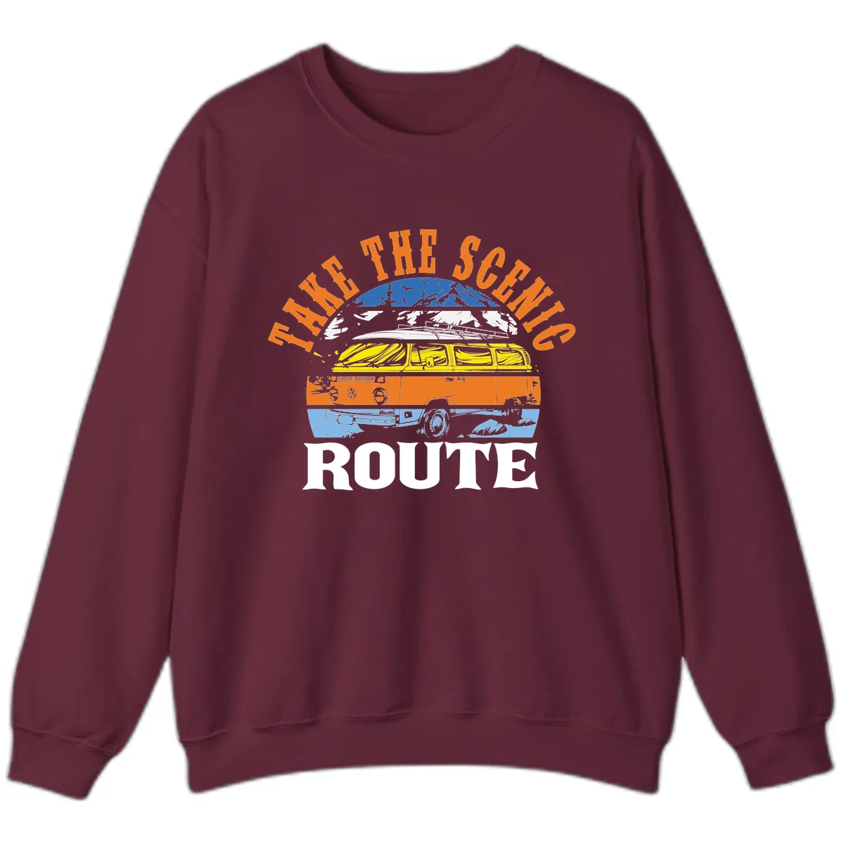 Hike The Seven Route Sweatshirt in Maroon