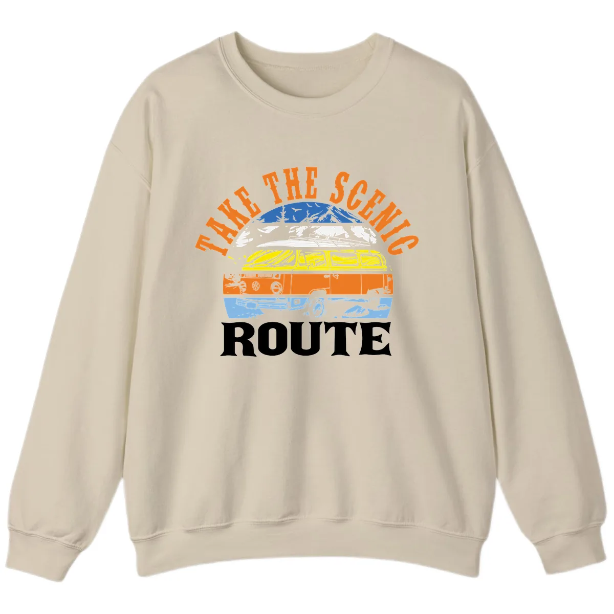 Hike The Seven Route Sweatshirt in Sand