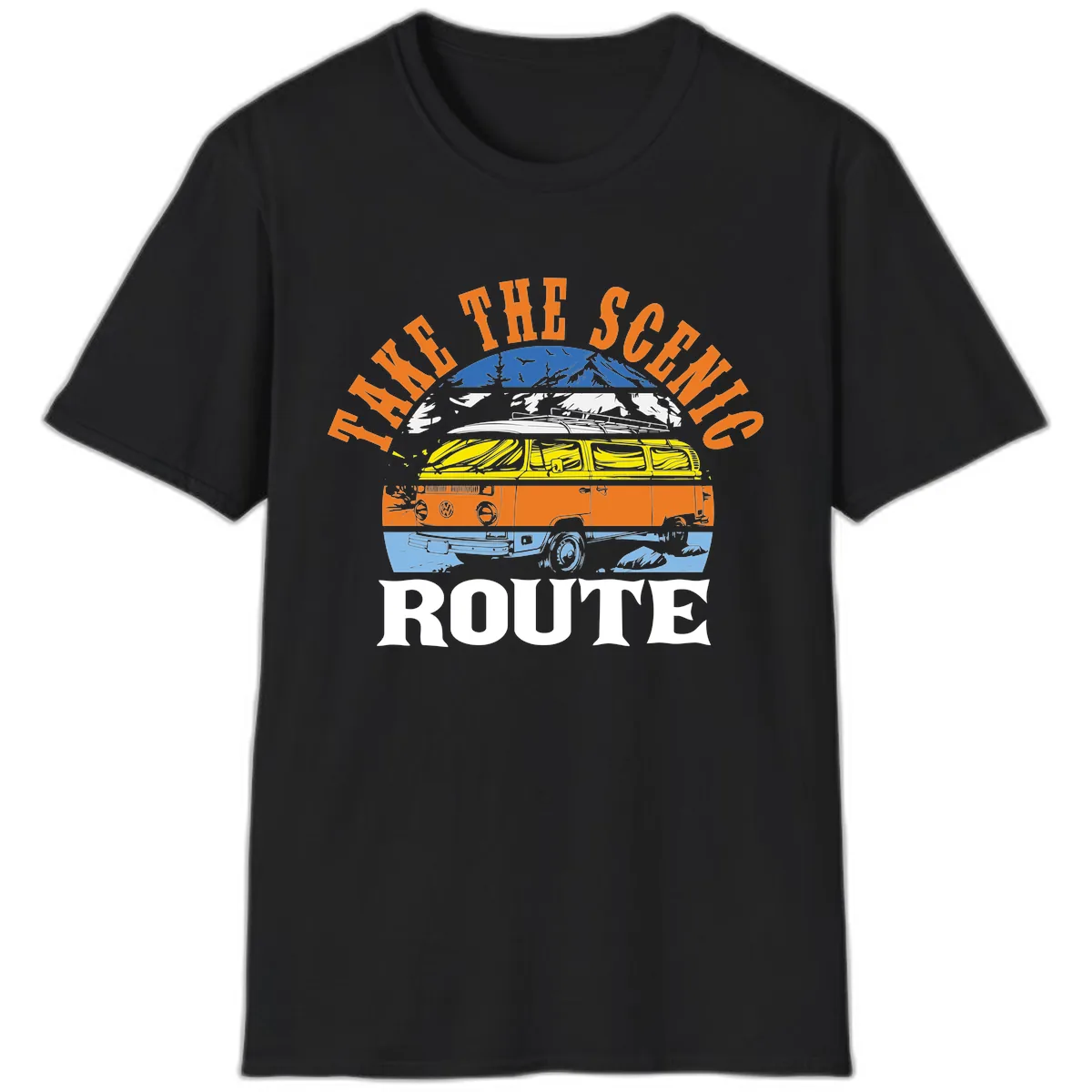 Hike The Seven Route T-Shirt in Black