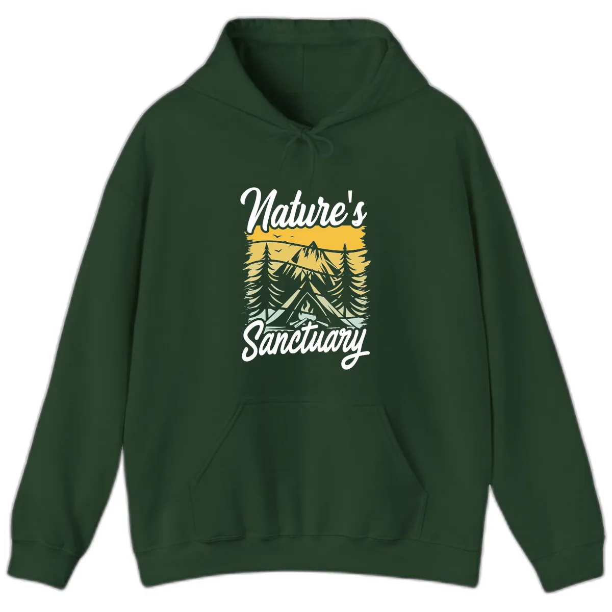 Nature's Sanctuary Hoodie in Forest Green