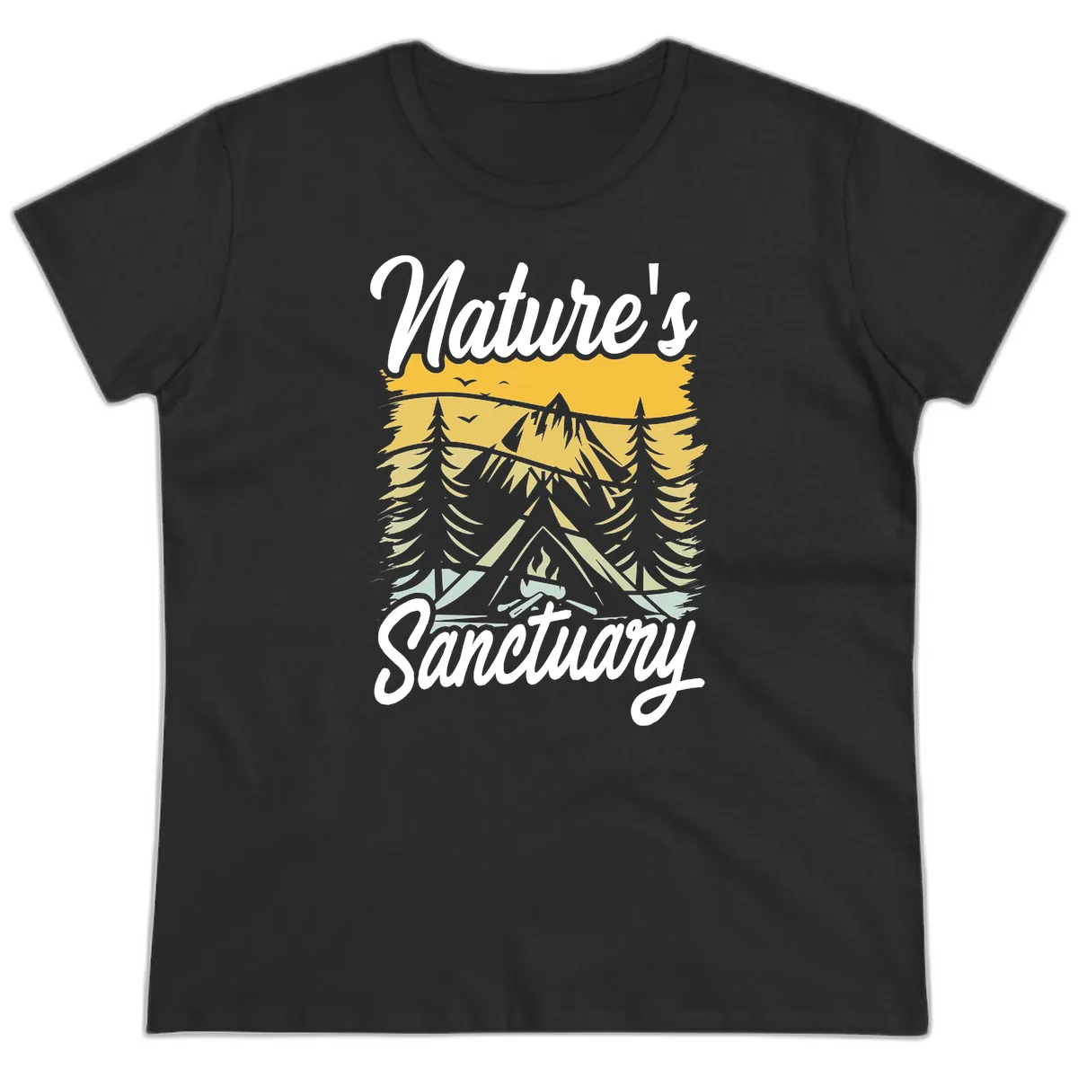 Nature's Sanctuary Ladies Tee in Black