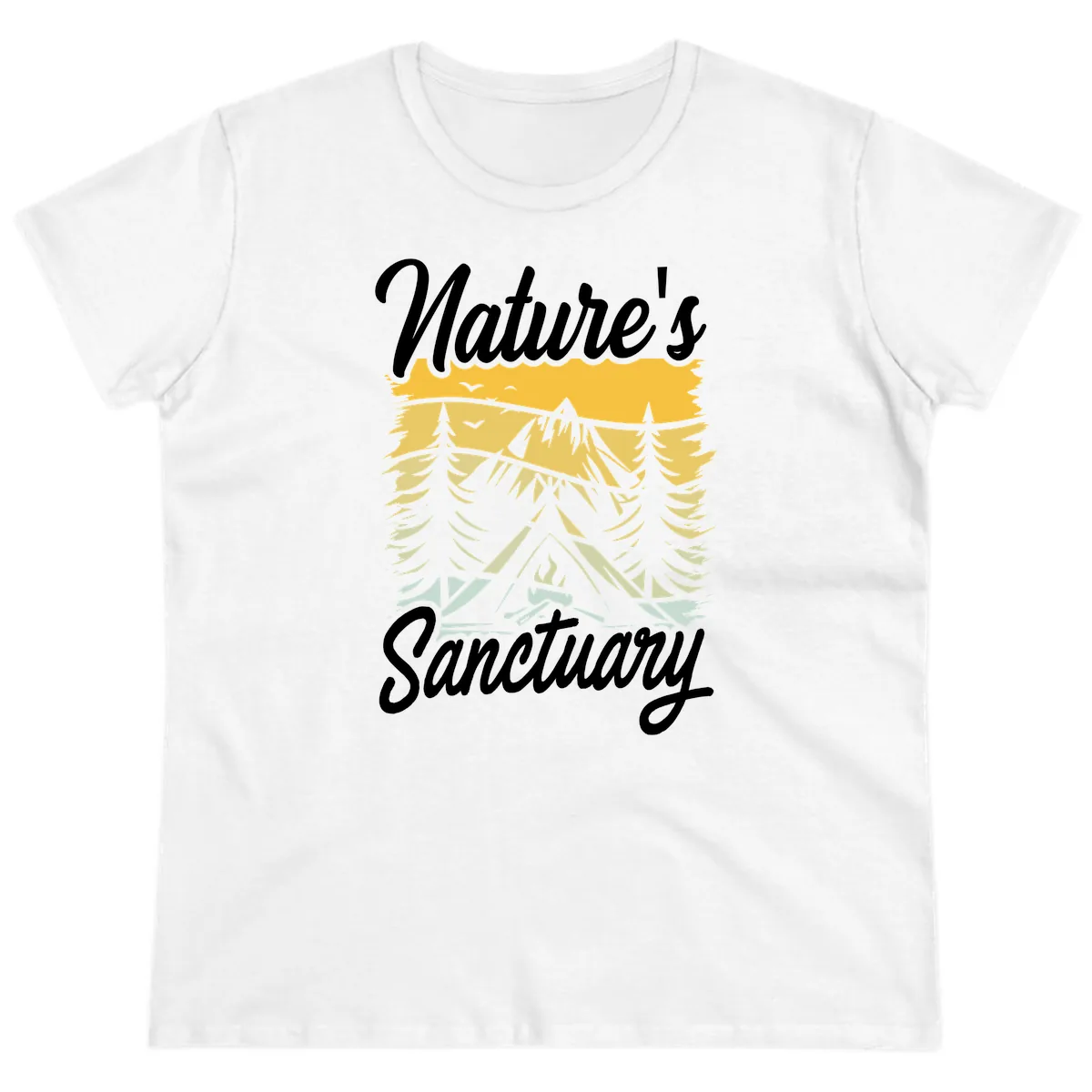 Nature's Sanctuary Ladies Tee in White