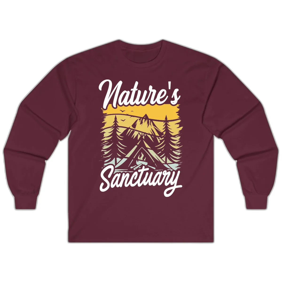 Nature's Sanctuary Long Sleeve in Maroon