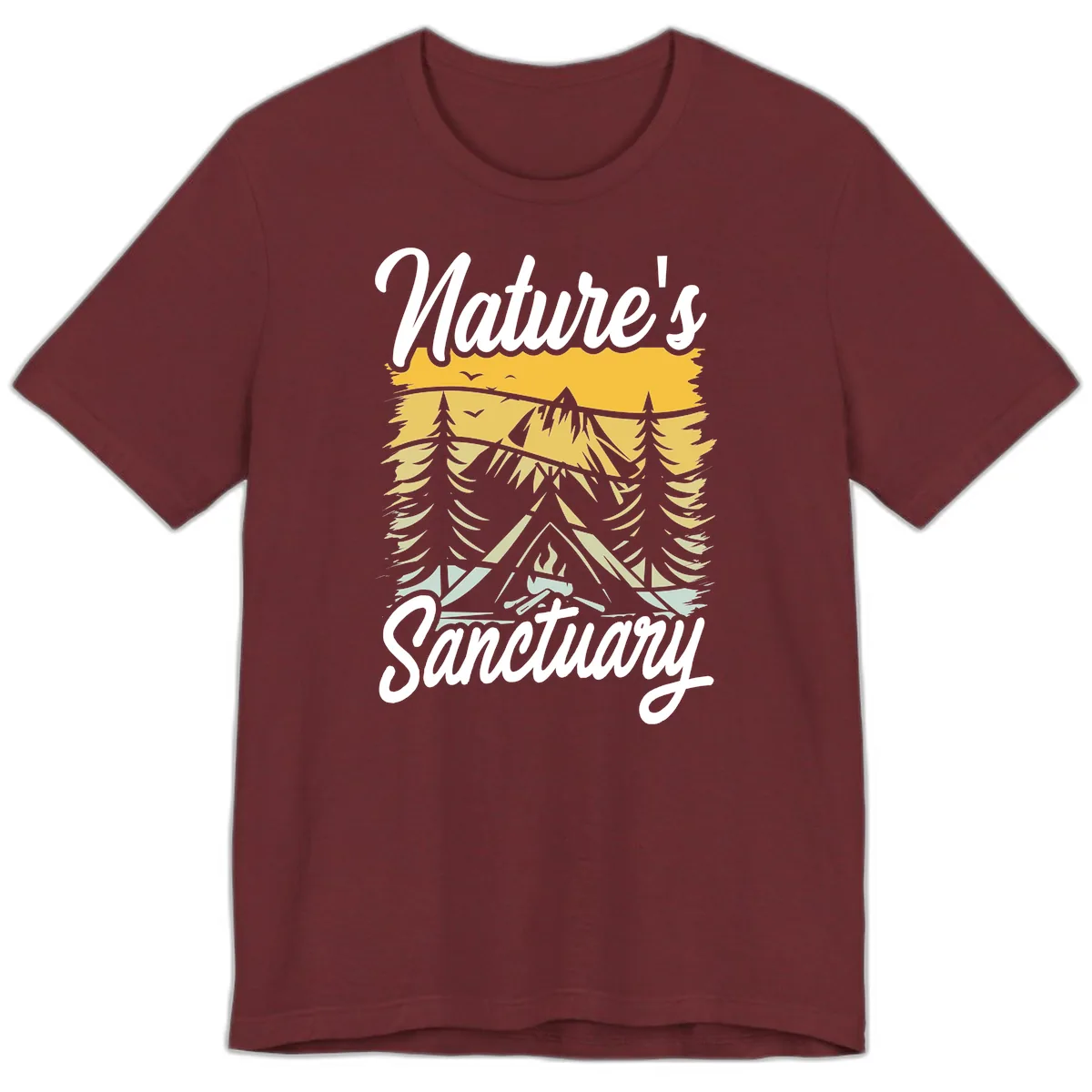 Nature's Sanctuary Premium T-Shirt in Heather Cardinal