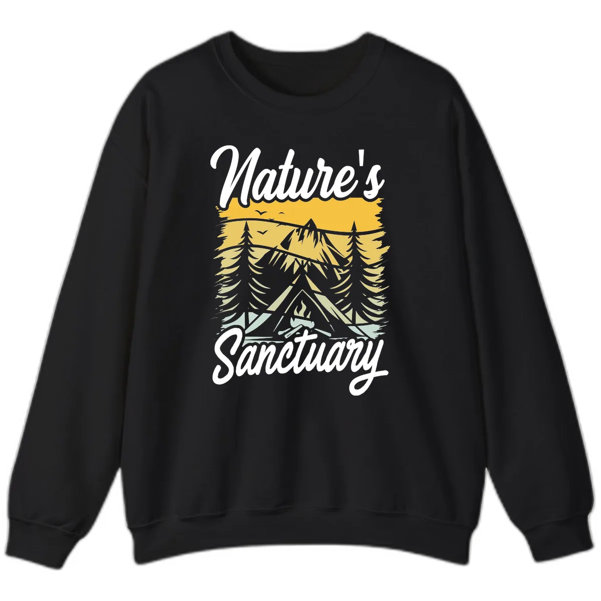 Nature's Sanctuary Sweatshirt in Black