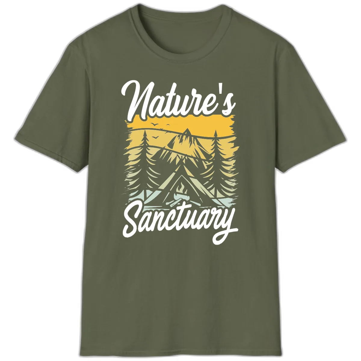 Nature's Sanctuary T-Shirt in Military Green