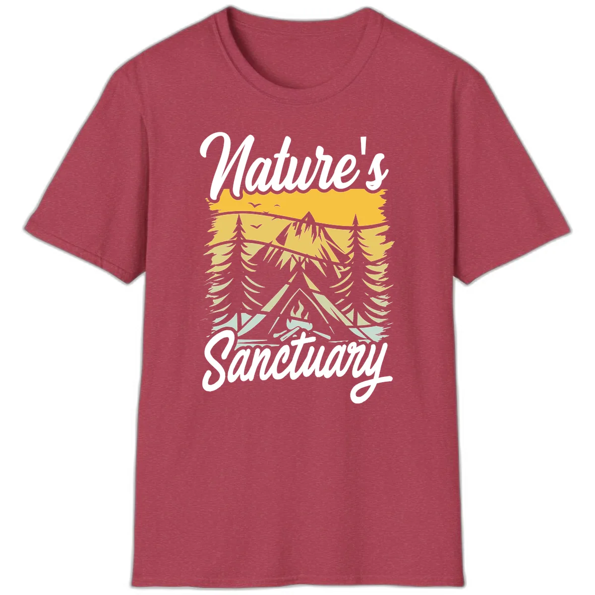 Nature's Sanctuary T-Shirt in Heather Cardinal