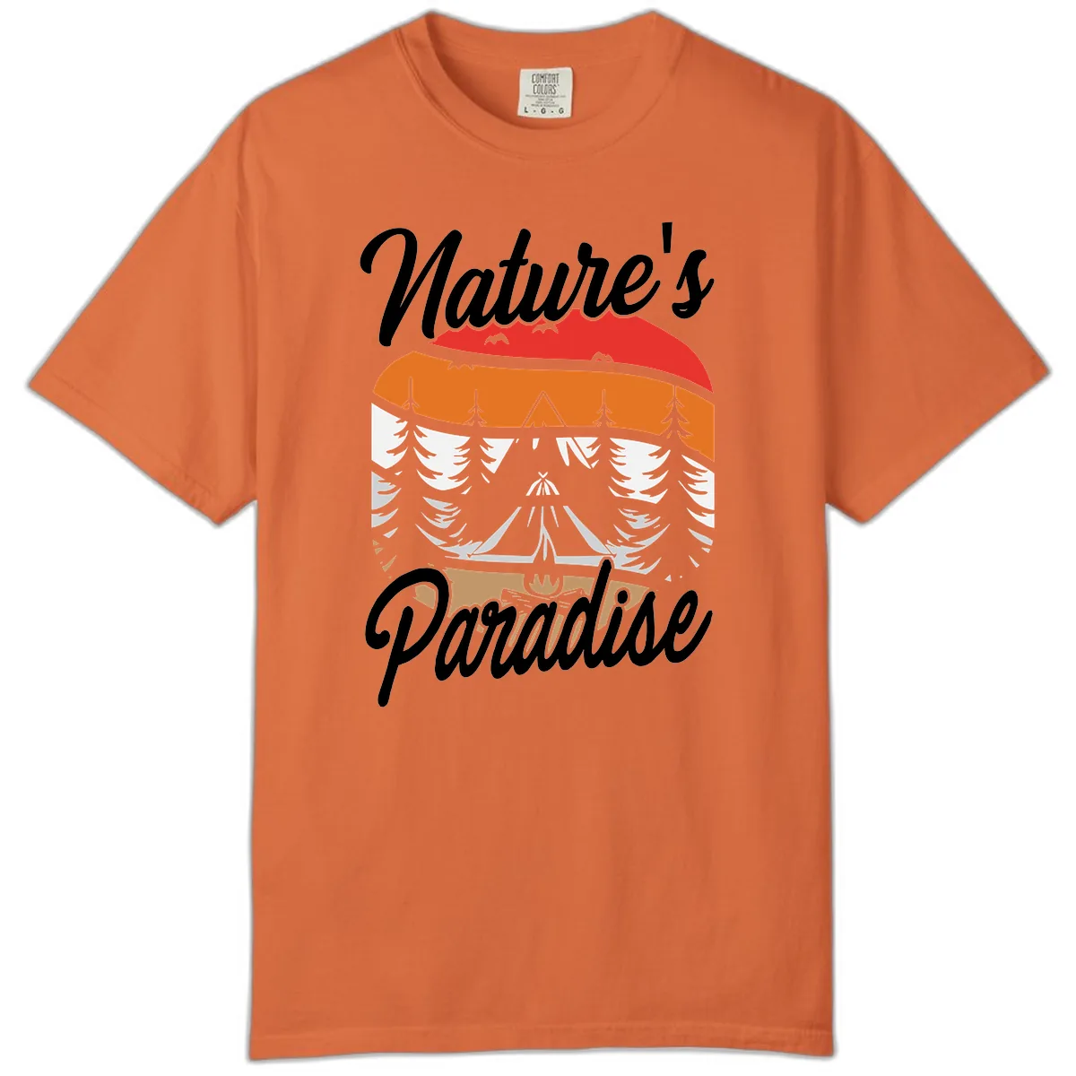 Nature's Paradise Layered Landscape Comfort Color in Burnt Orange