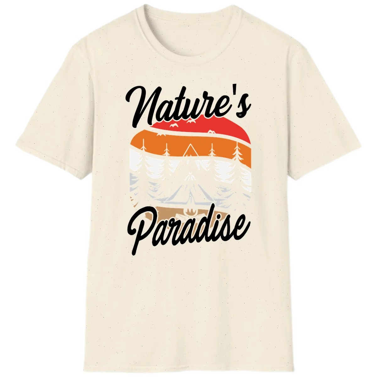 Nature's Paradise Layered Landscape T-Shirt in Natural