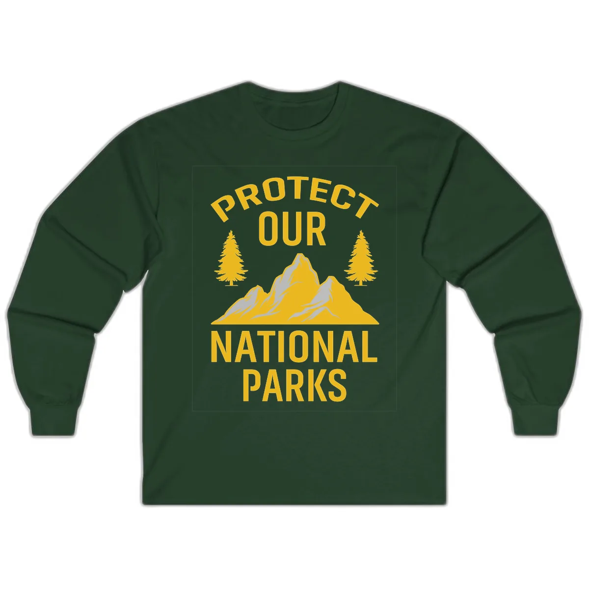 Protect Our National Parks Long Sleeve in Forest Green