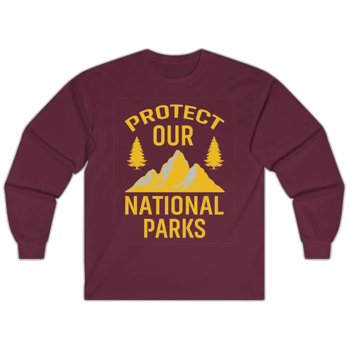 Protect Our National Parks Long Sleeve in Maroon