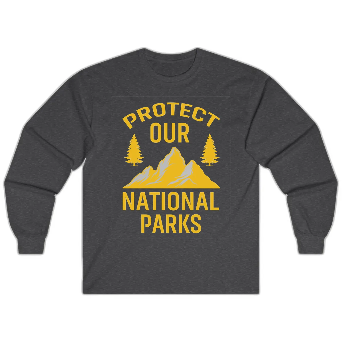 Protect Our National Parks Long Sleeve in Dark Heather