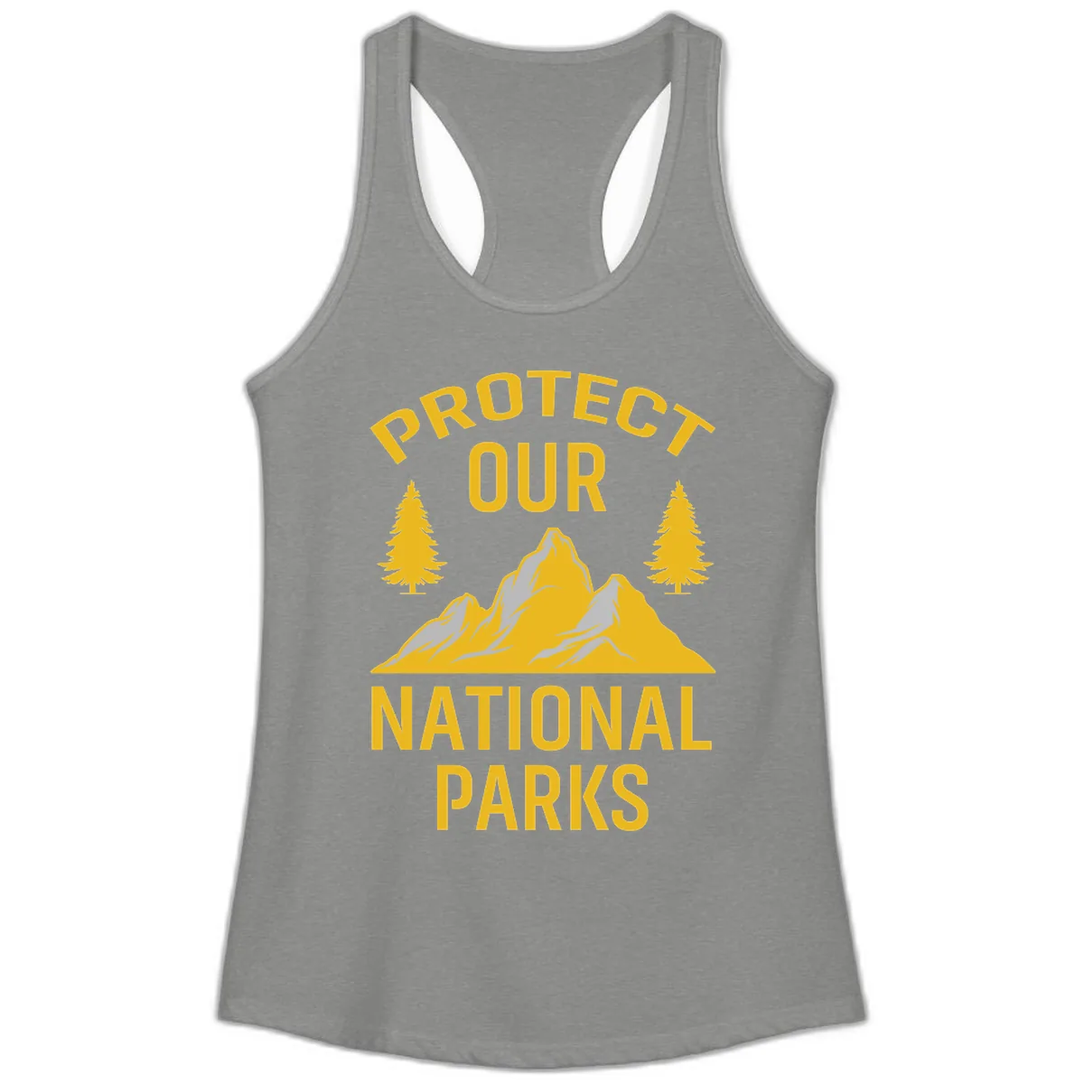 Protect Our National Parks Ladies Tank in Heather Grey