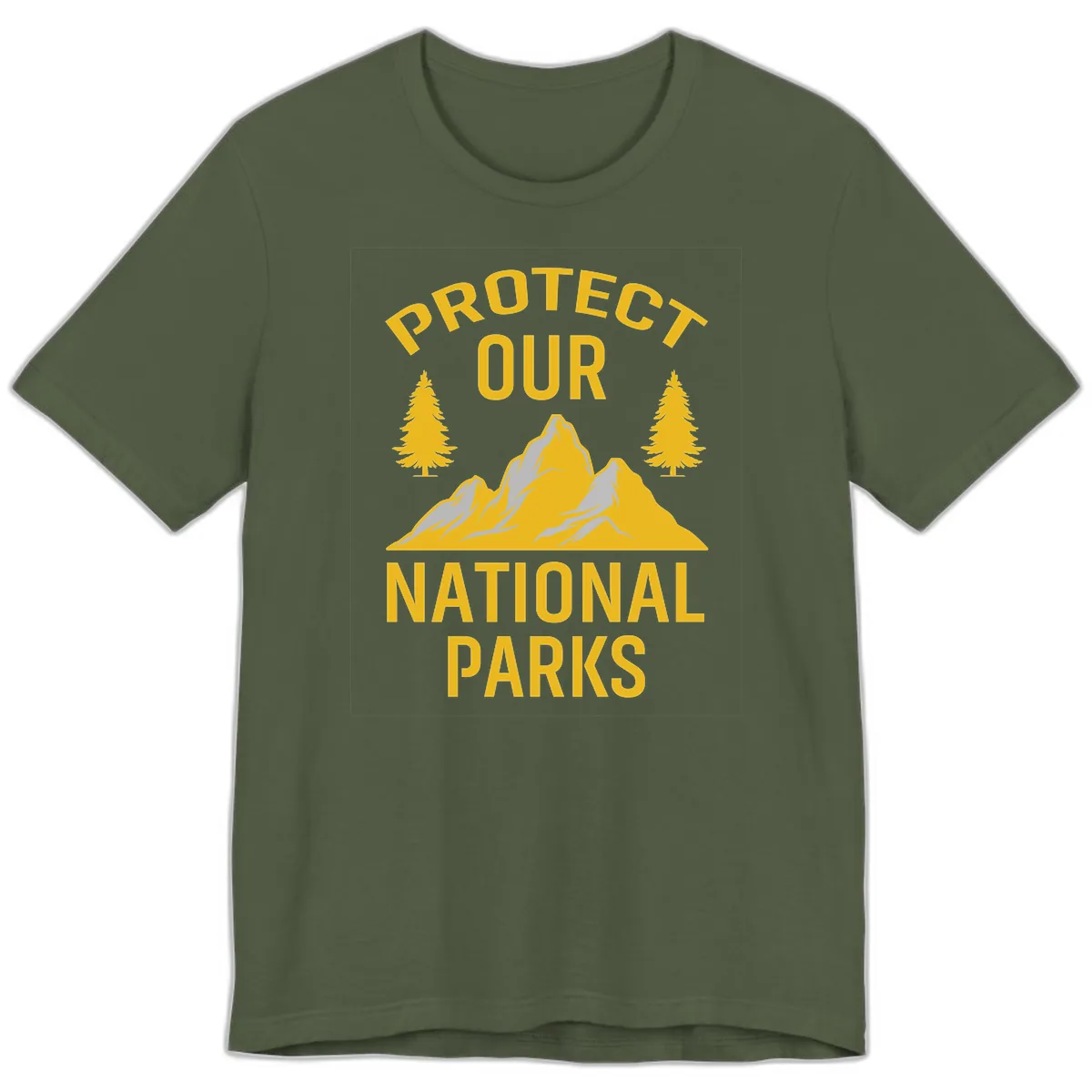 Protect Our National Parks Premium T-Shirt in Military Green