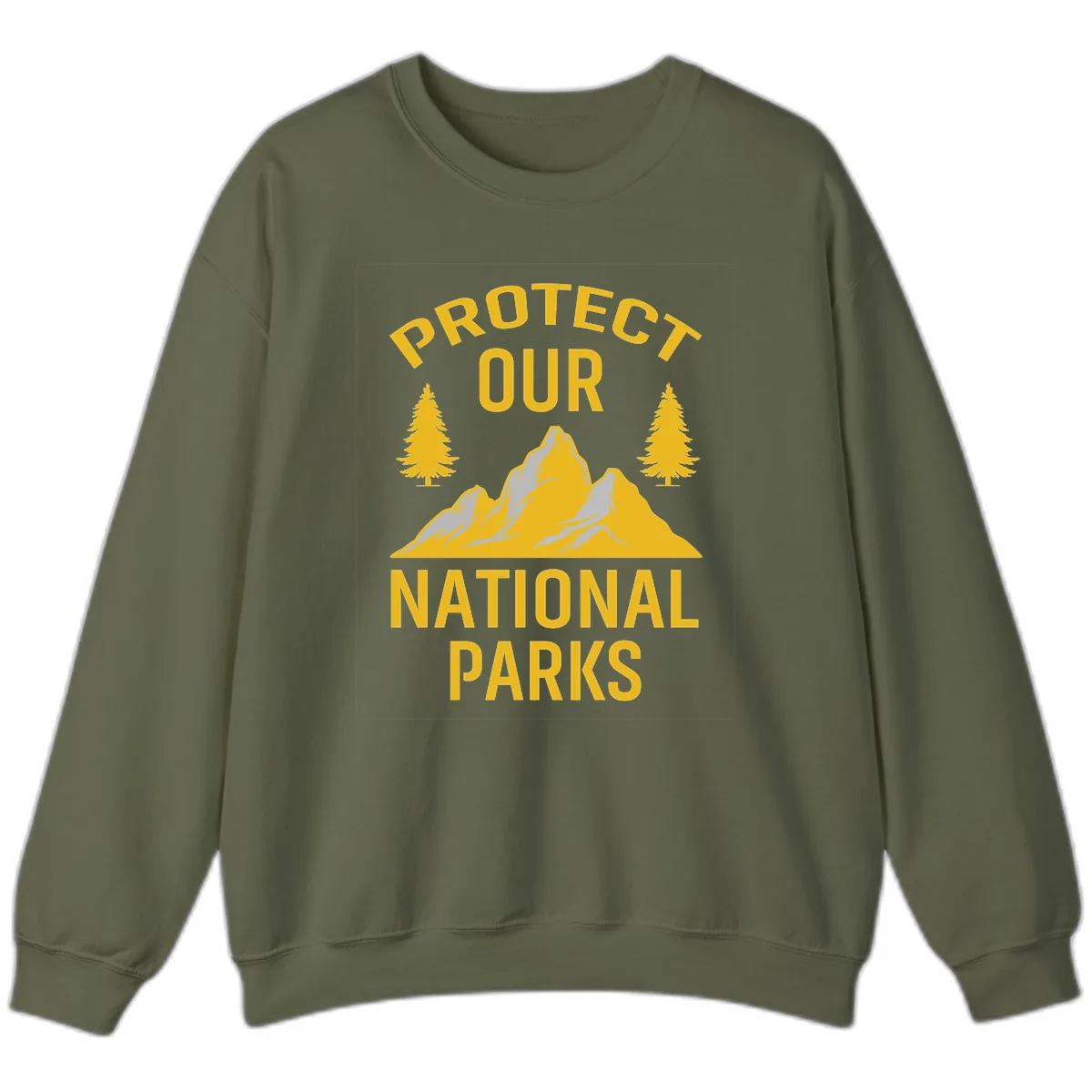 Protect Our National Parks Sweatshirt in Military Green