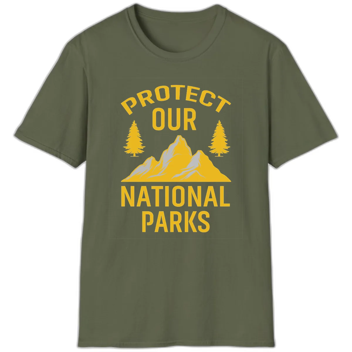 Protect Our National Parks T-Shirt in Military Green