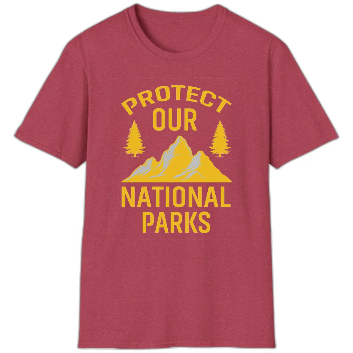Protect Our National Parks T-Shirt in Heather Cardinal