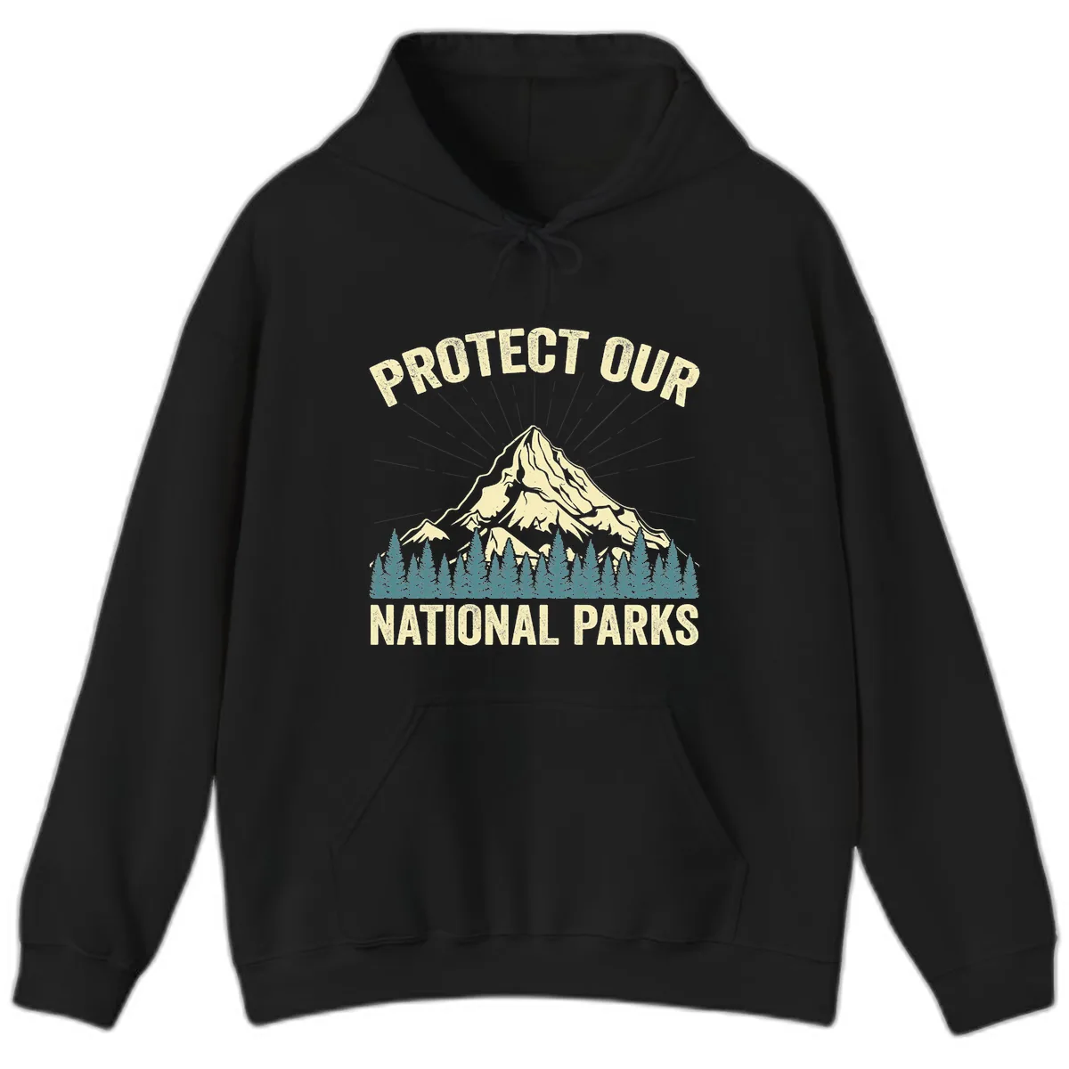 Protect Our National Parks Mountain Hoodie in Black