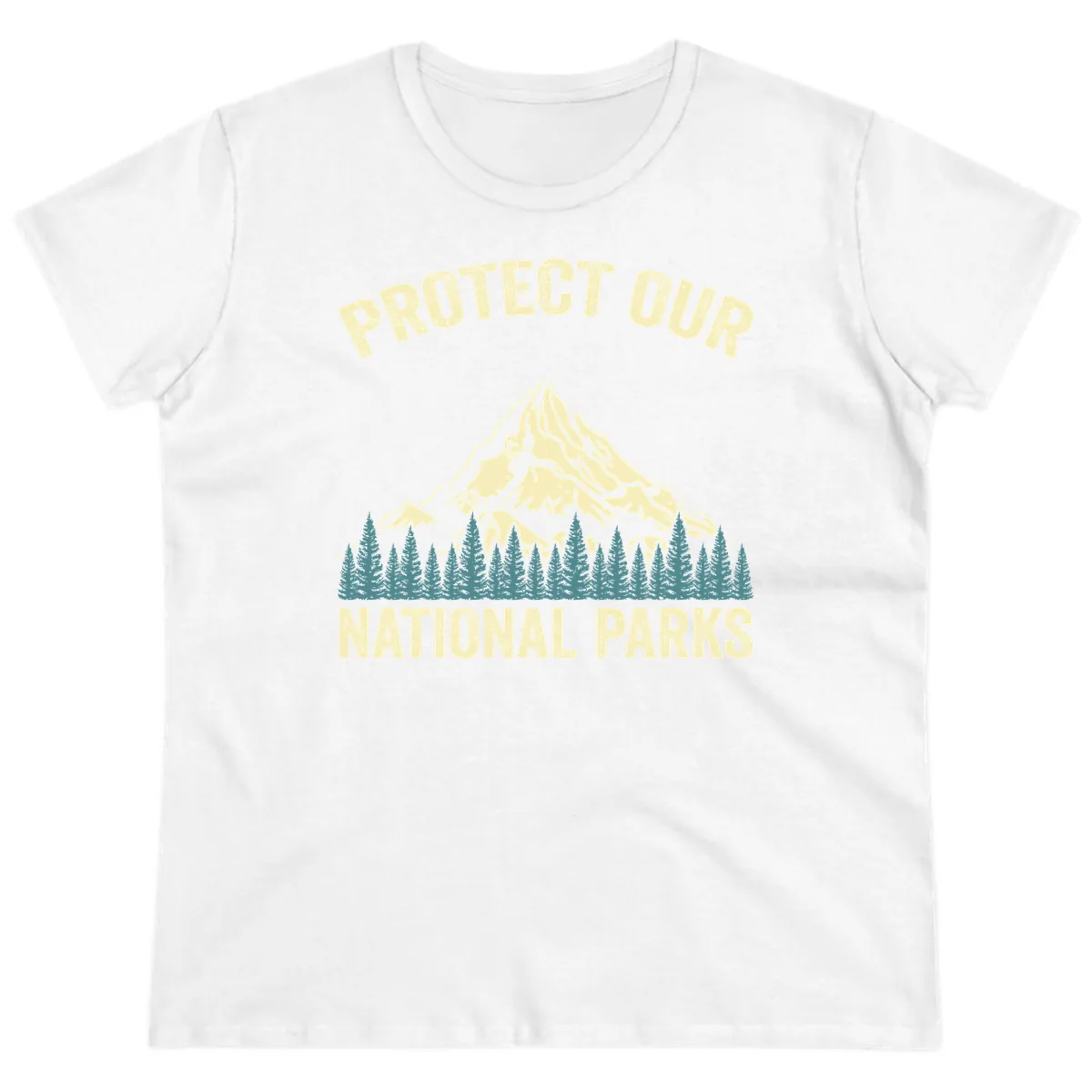 Protect Our National Parks Mountain Ladies Tee in White