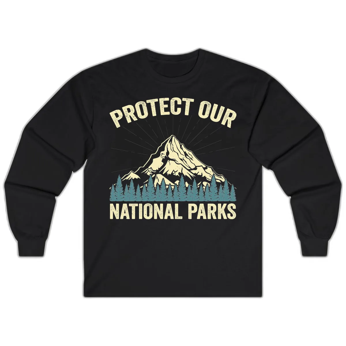 Protect Our National Parks Mountain Long Sleeve in Black