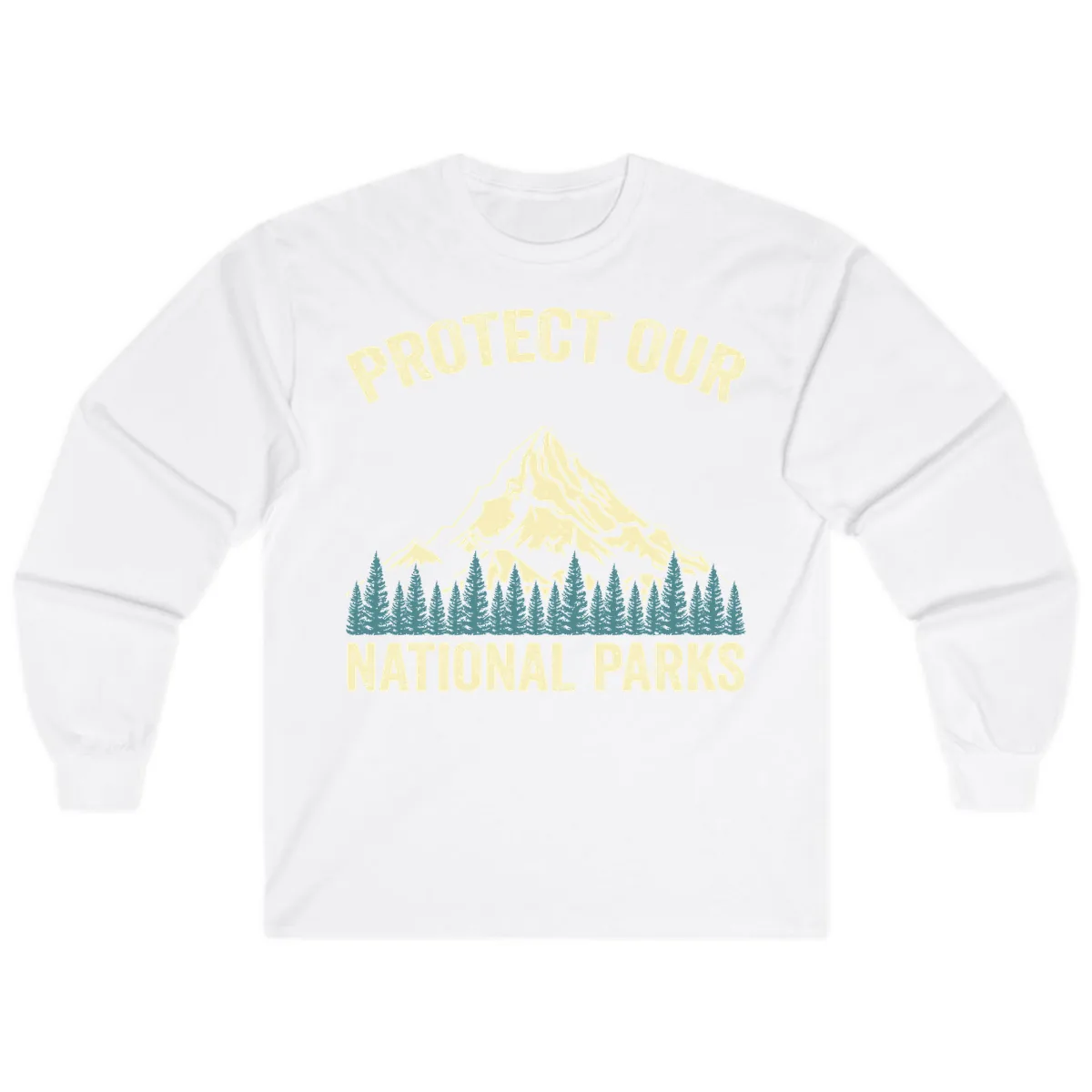 Protect Our National Parks Mountain Long Sleeve in White