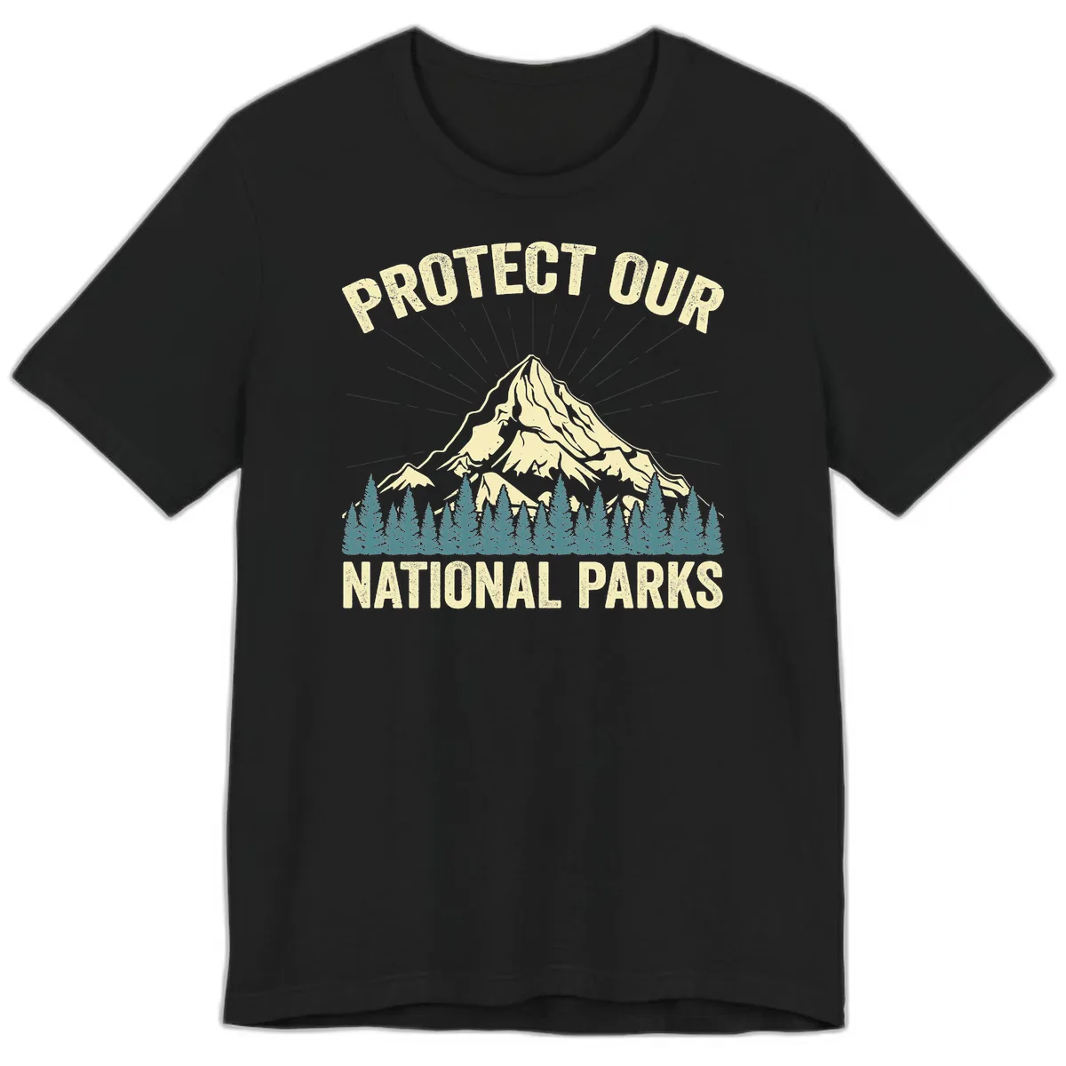 Protect Our National Parks Mountain Premium T-Shirt in Black