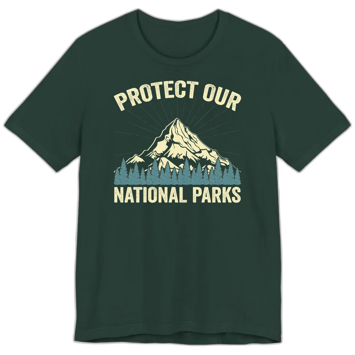 Protect Our National Parks Mountain Premium T-Shirt in Forest