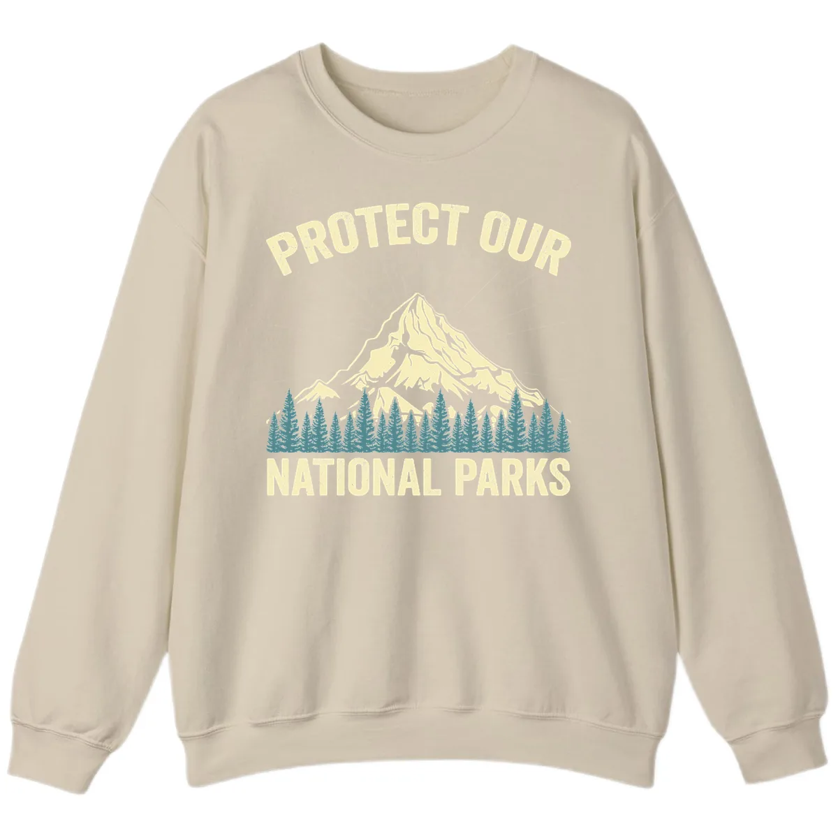 Protect Our National Parks Mountain Sweatshirt in Sand