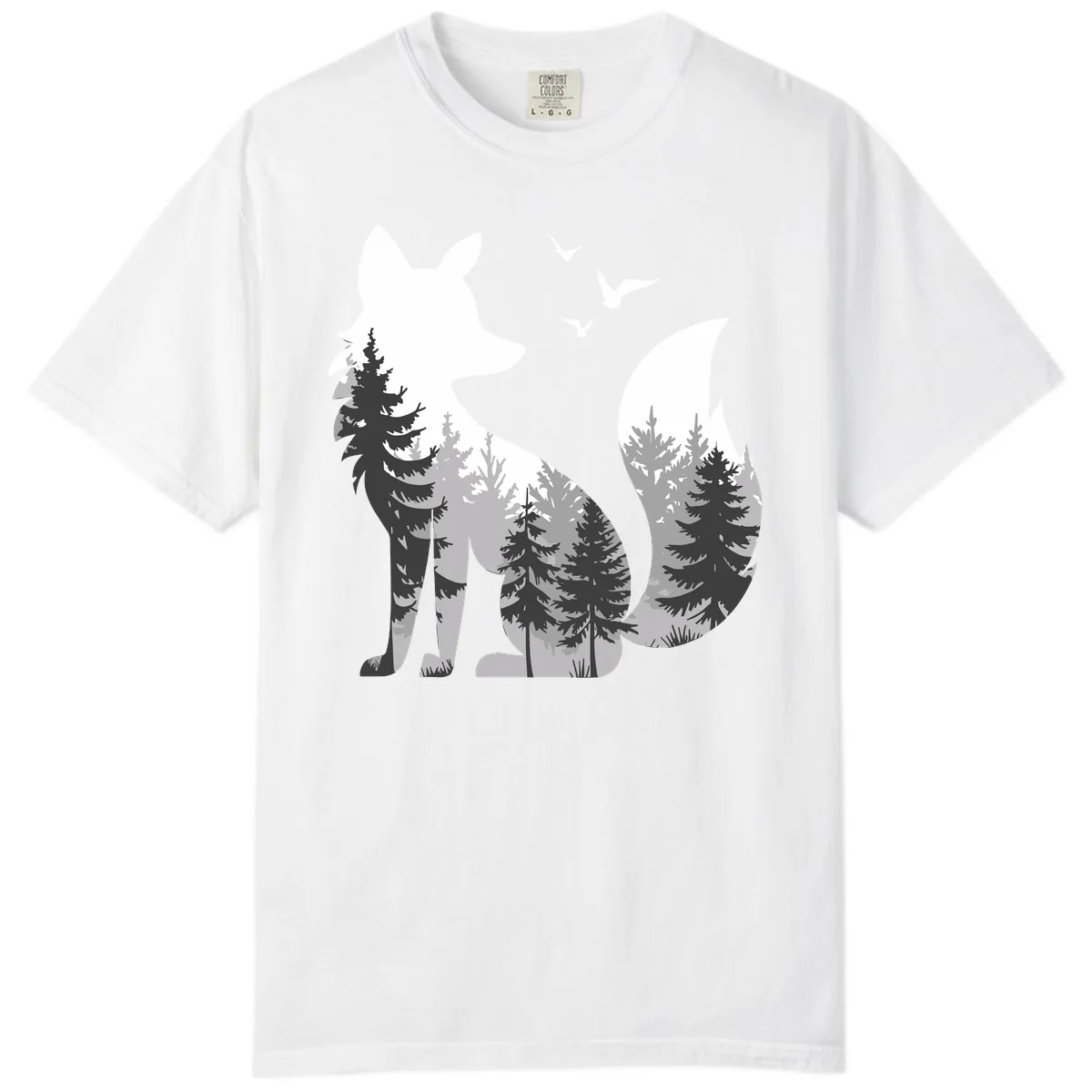 Forest Within Fox Comfort Color in White
