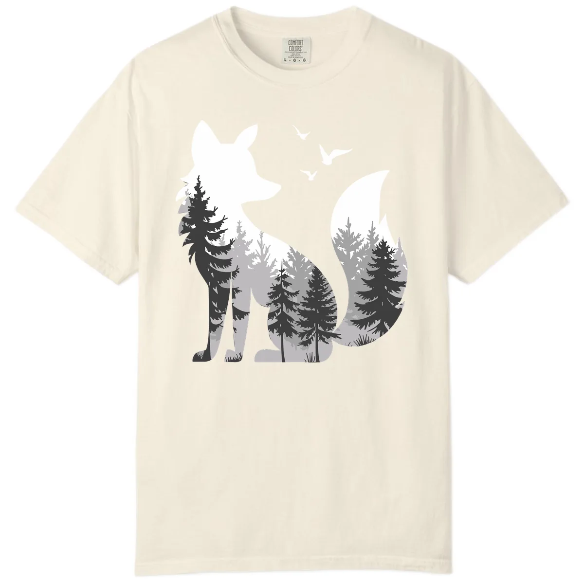Forest Within Fox Comfort Color in Ivory