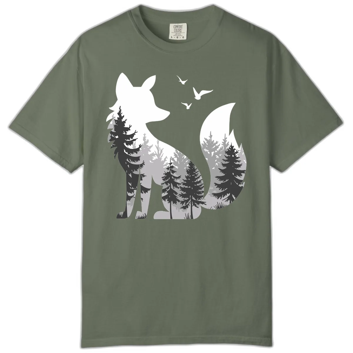 Forest Within Fox Comfort Color in Moss