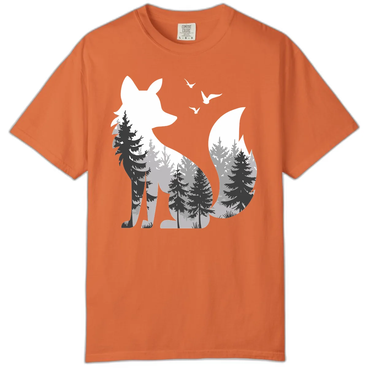 Forest Within Fox Comfort Color in Burnt Orange