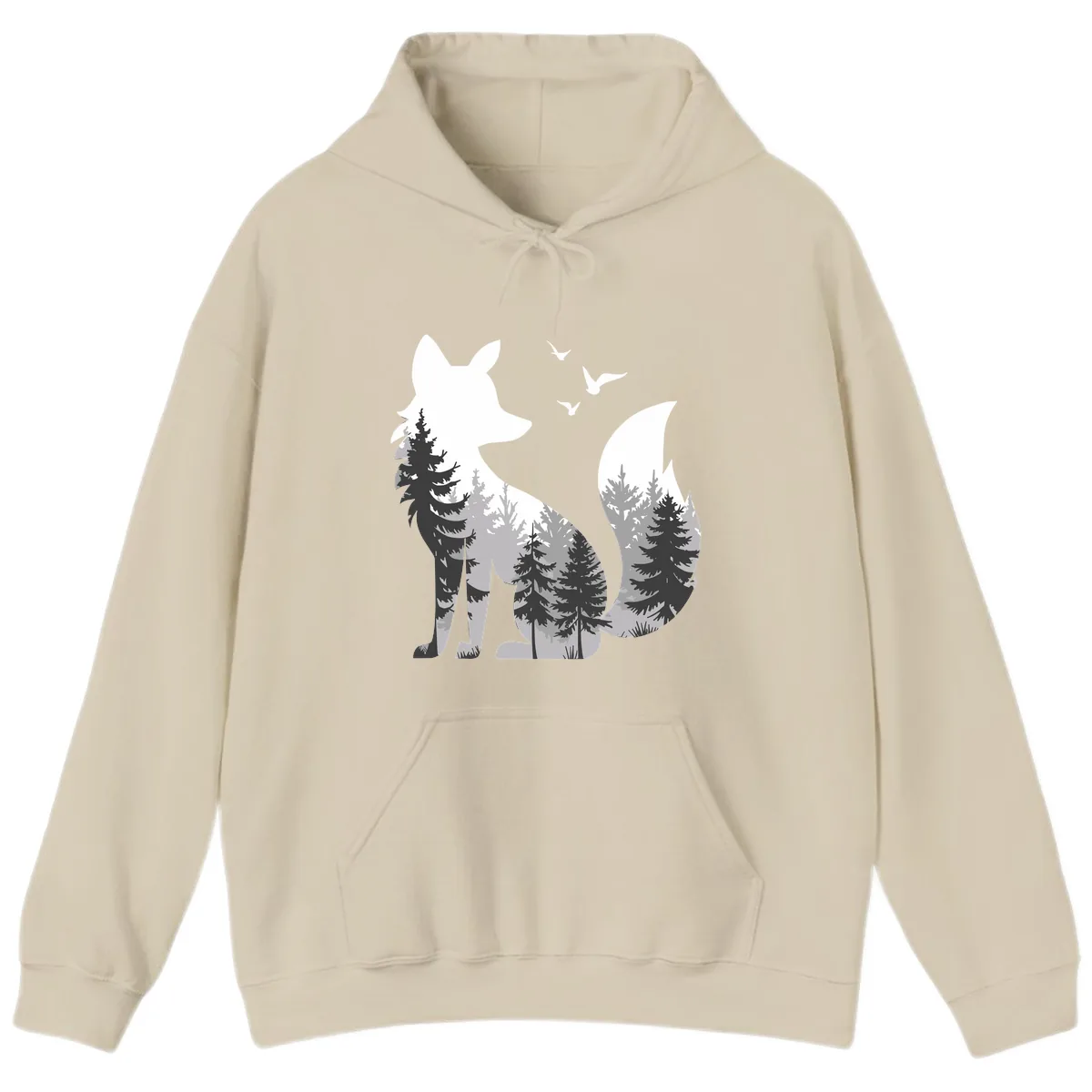 Forest Within Fox Hoodie in Sand