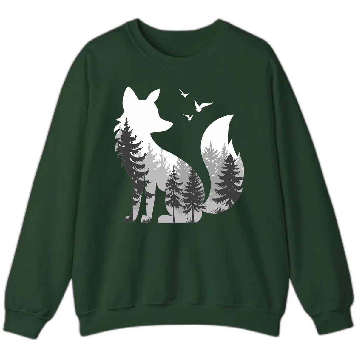 Forest Within Fox Sweatshirt in Forest Green