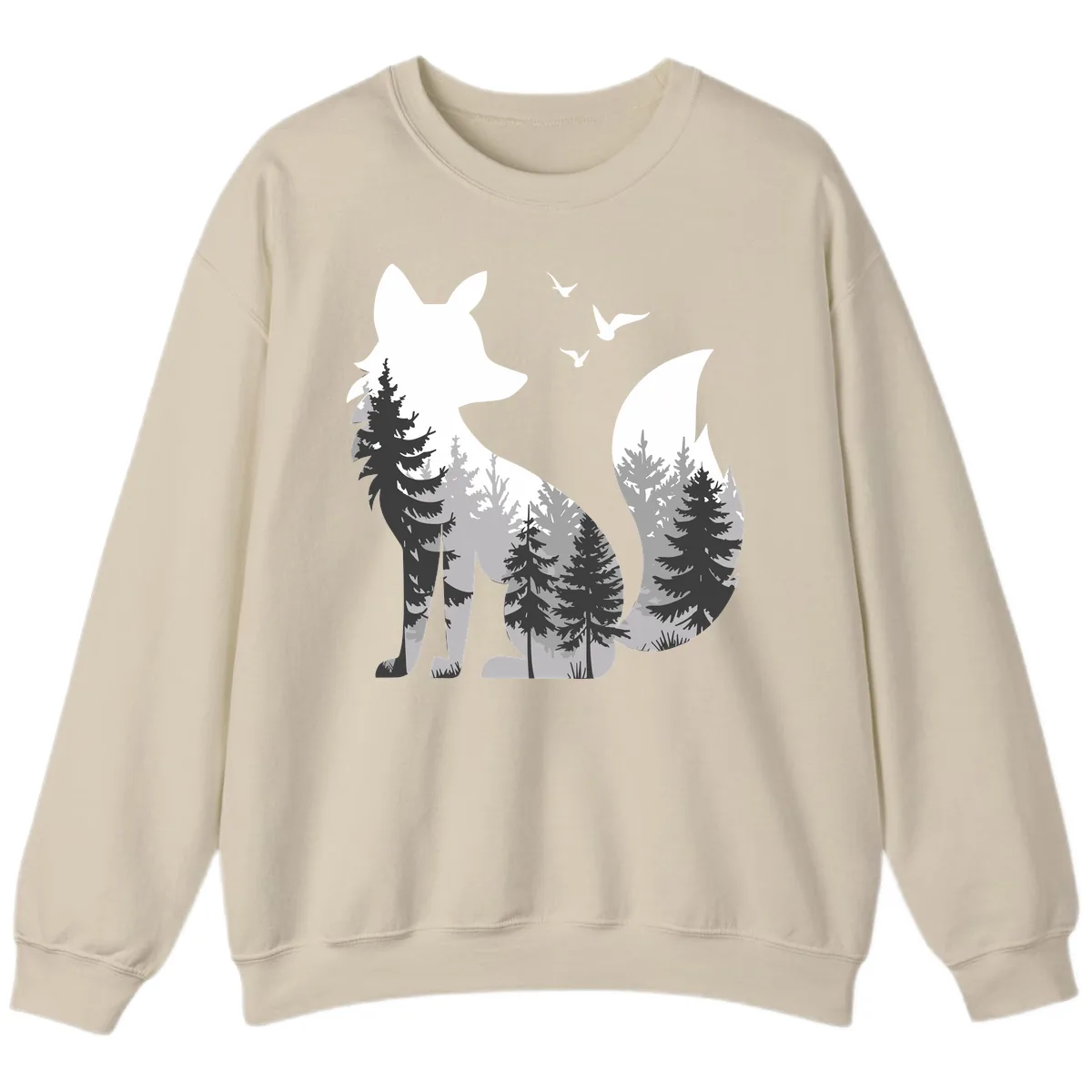 Forest Within Fox Sweatshirt in Sand