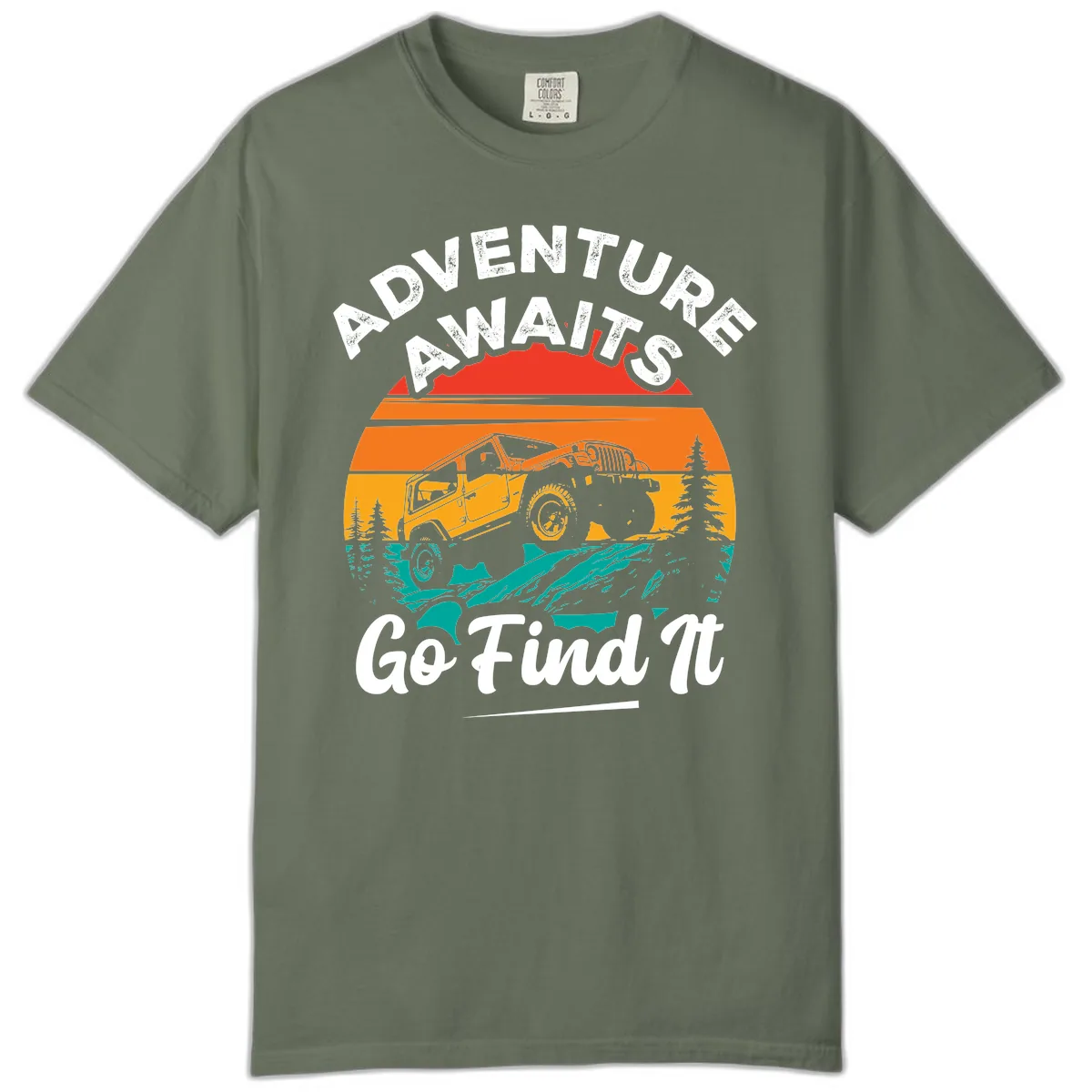 Adventure Awaits Go Find It Comfort Color in Moss