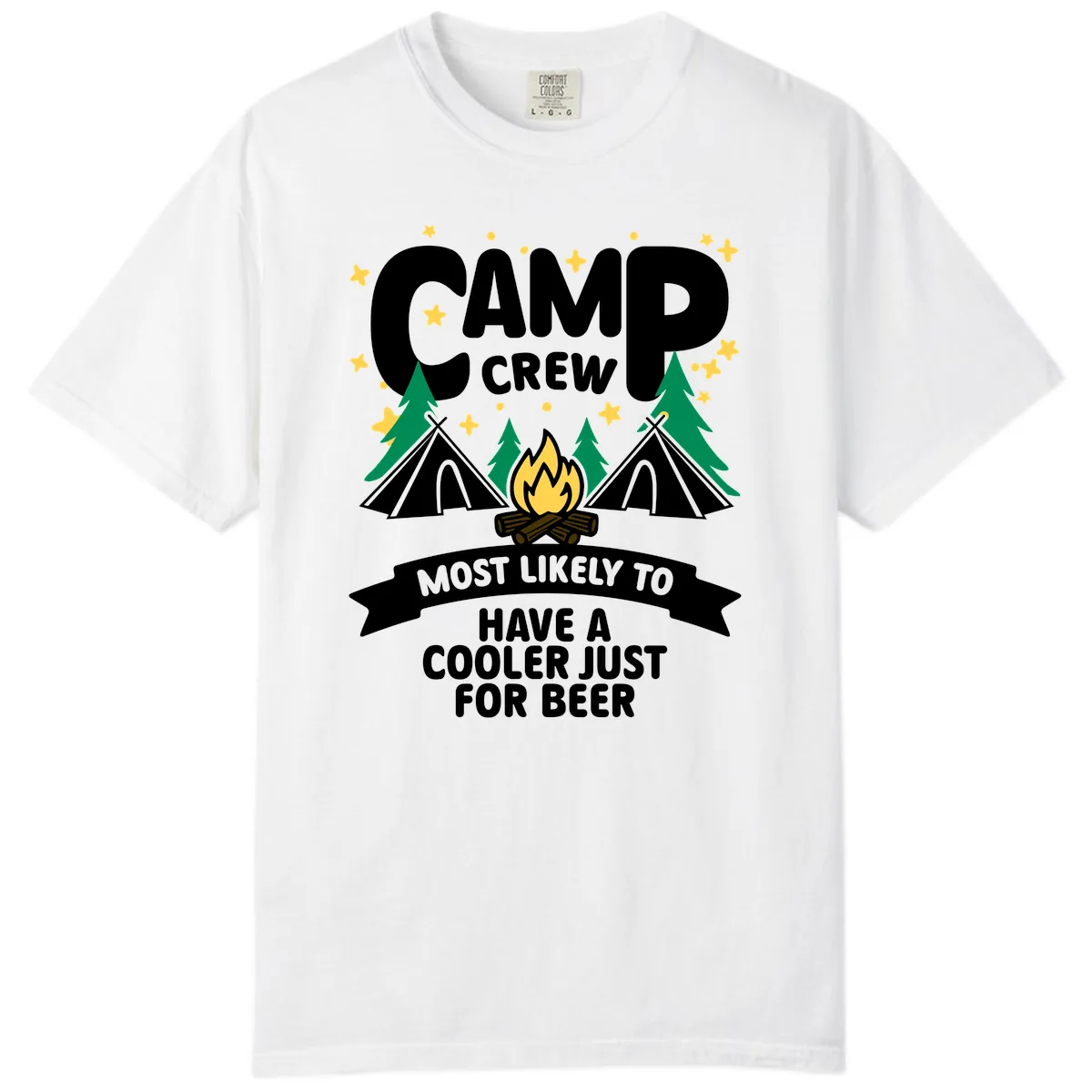 Camp Crew Cooler Beer Comfort Color in White