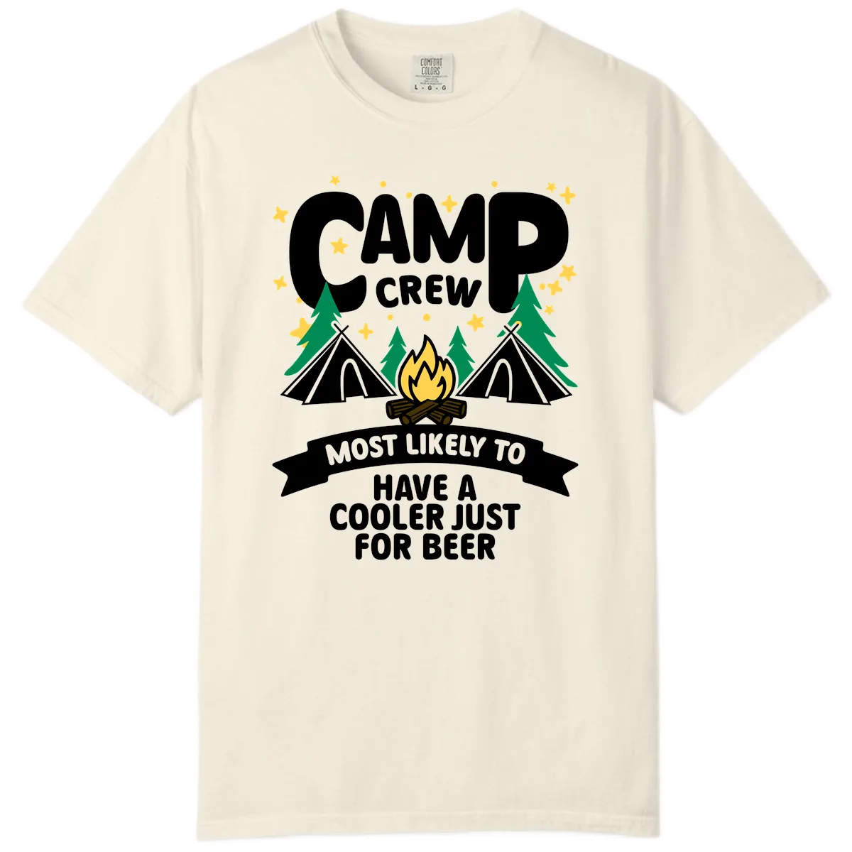 Camp Crew Cooler Beer Comfort Color in Ivory