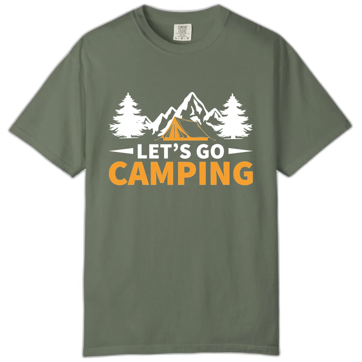 Let's Go Camping Mountain Tent Comfort Color in Moss