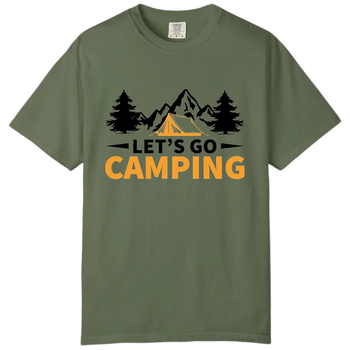 Let's Go Camping Mountain Tent Comfort Color in Sage