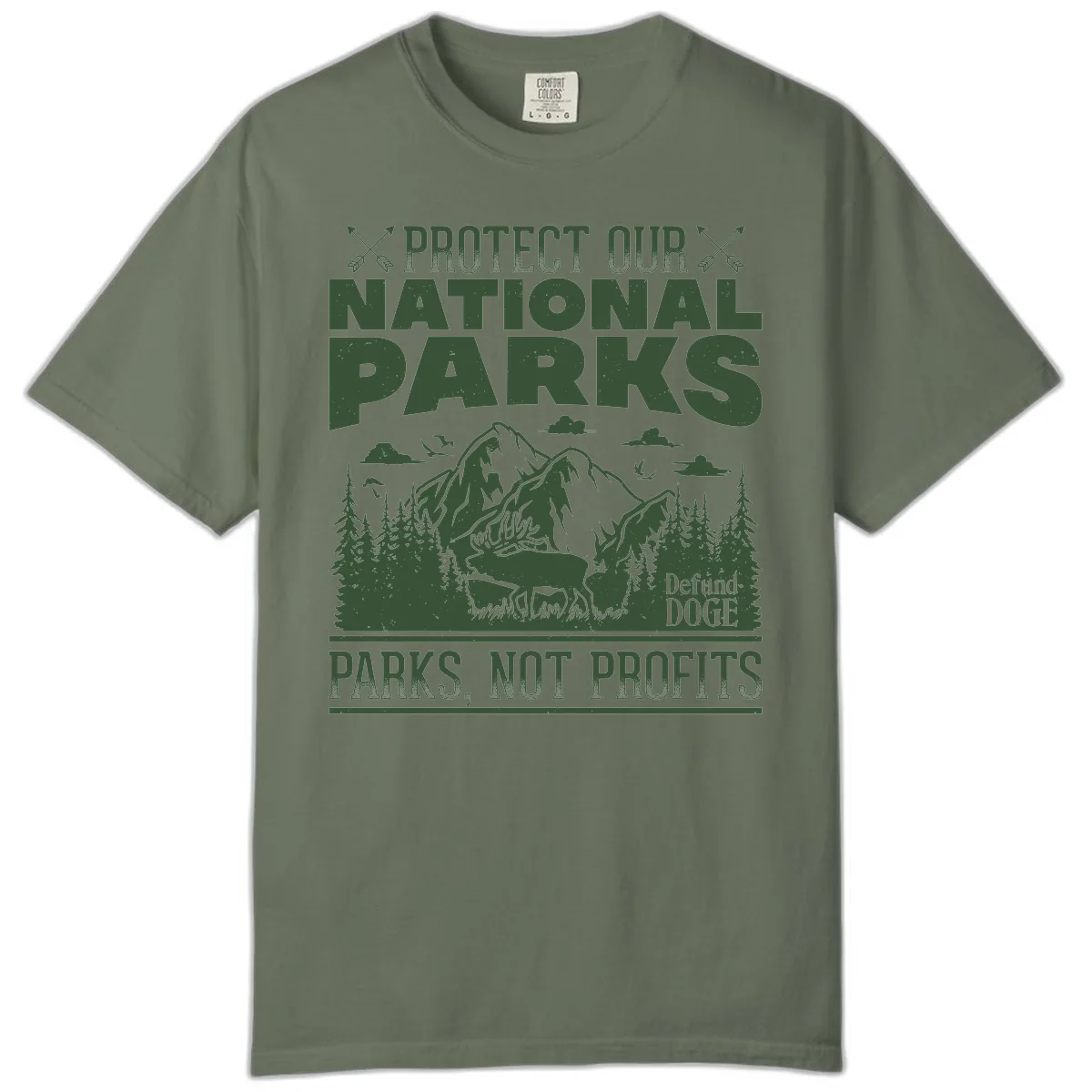 Protect Our National Parks Comfort Color in Moss