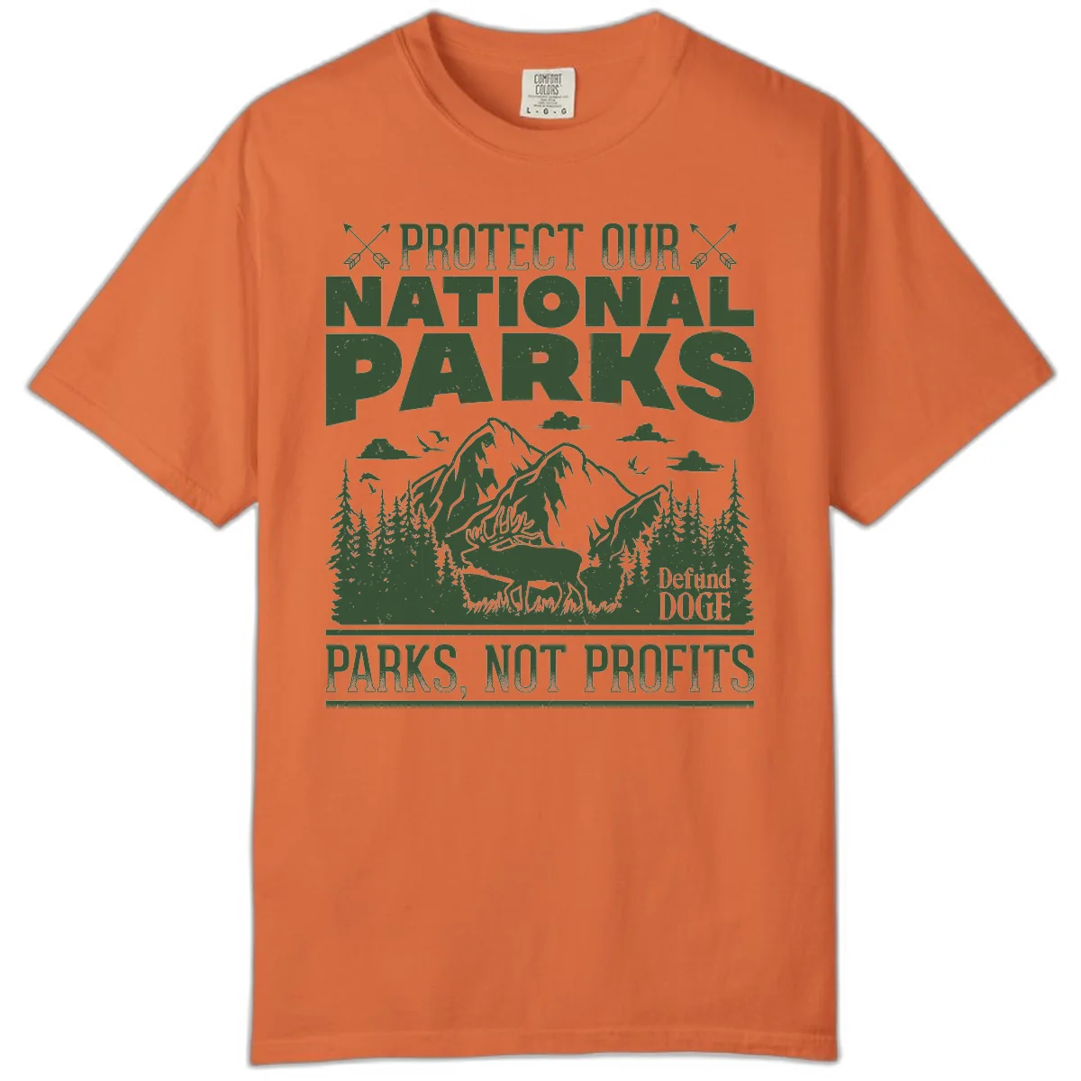 Protect Our National Parks Comfort Color in Burnt Orange