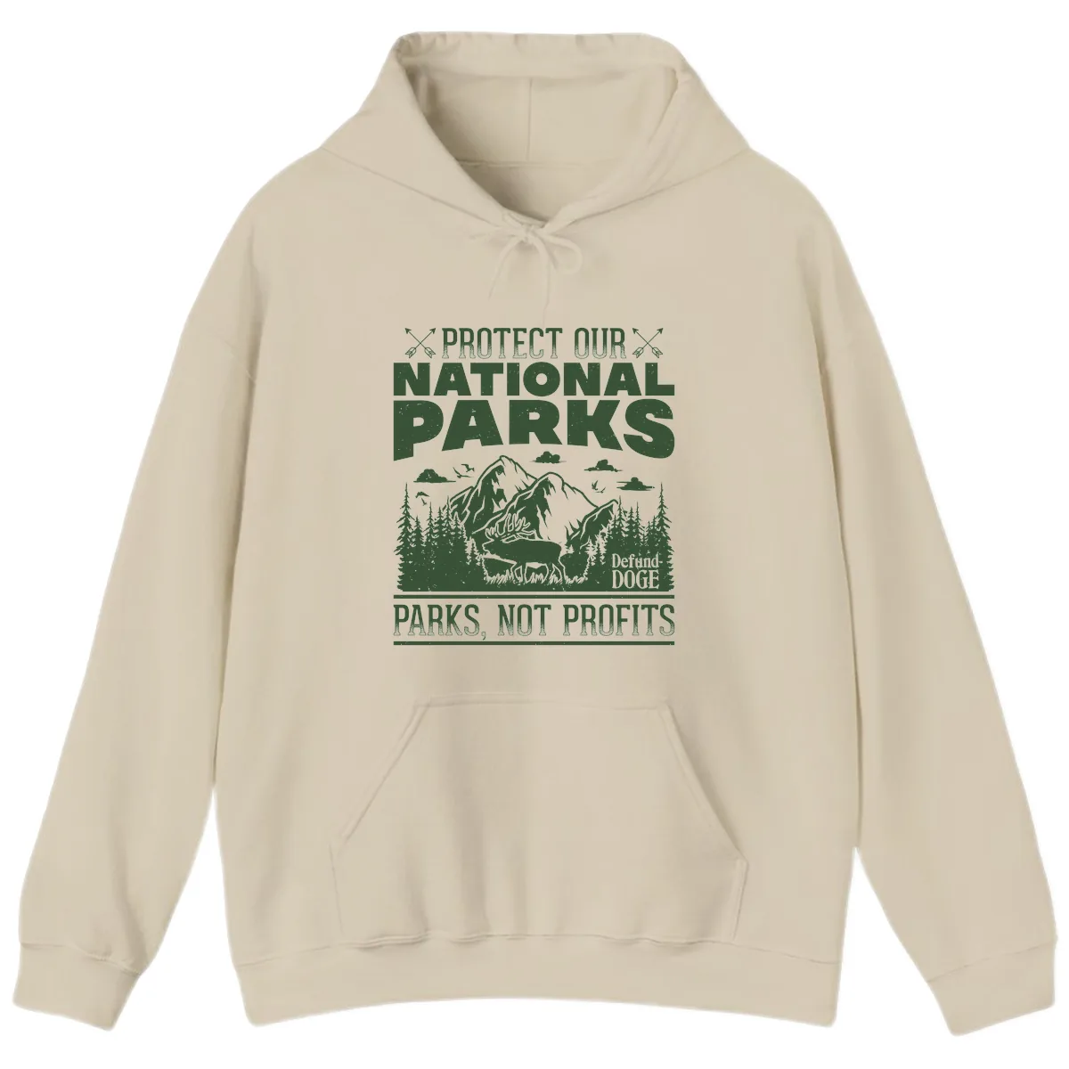 Protect Our National Parks Hoodie in Sand