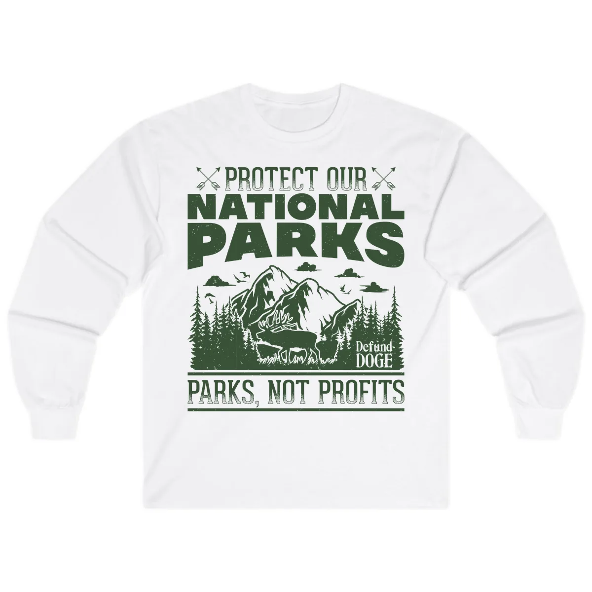 Protect Our National Parks Long Sleeve in White