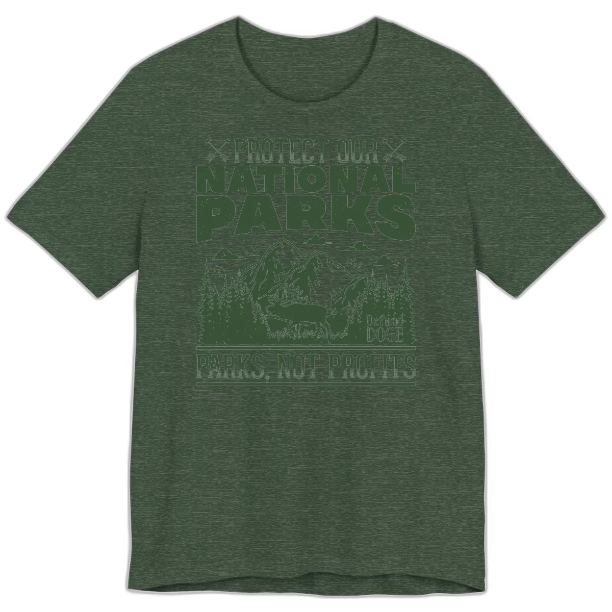 Protect Our National Parks Premium T-Shirt in Heather Forest