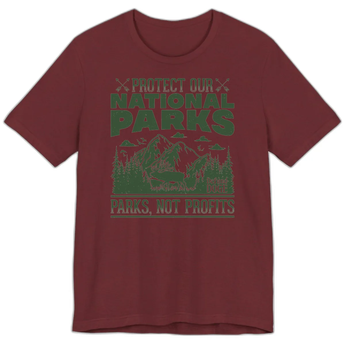Protect Our National Parks Premium T-Shirt in Heather Cardinal