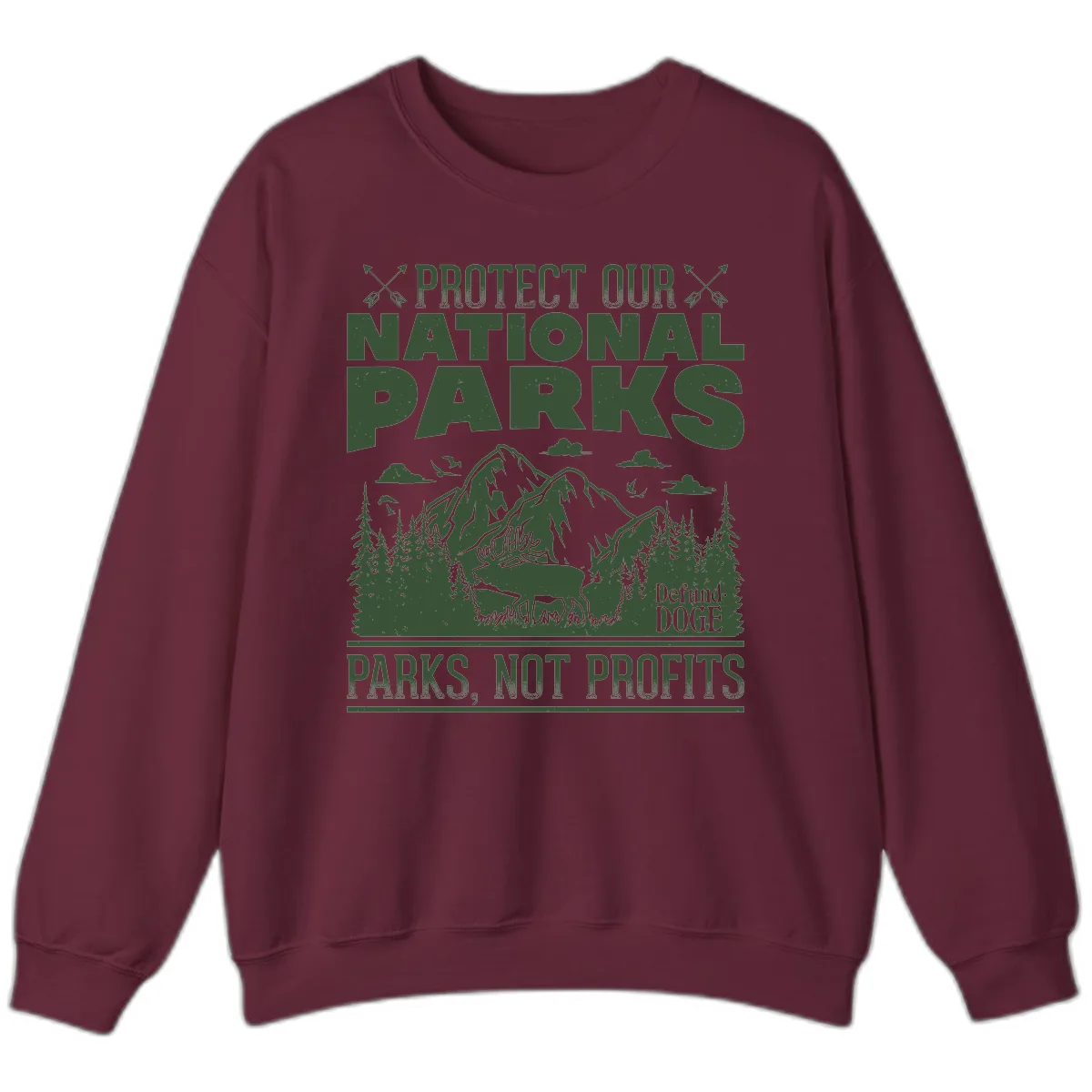 Protect Our National Parks Sweatshirt in Maroon