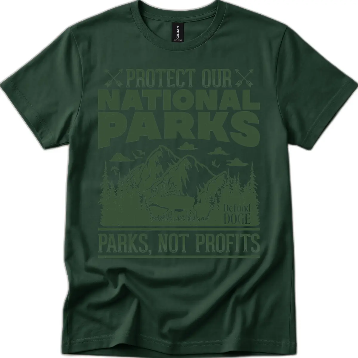 Protect Our National Parks T-Shirt in Forest Green