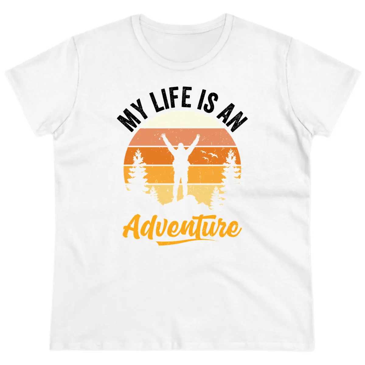 My Life Is An Adventure Ladies Tee in White